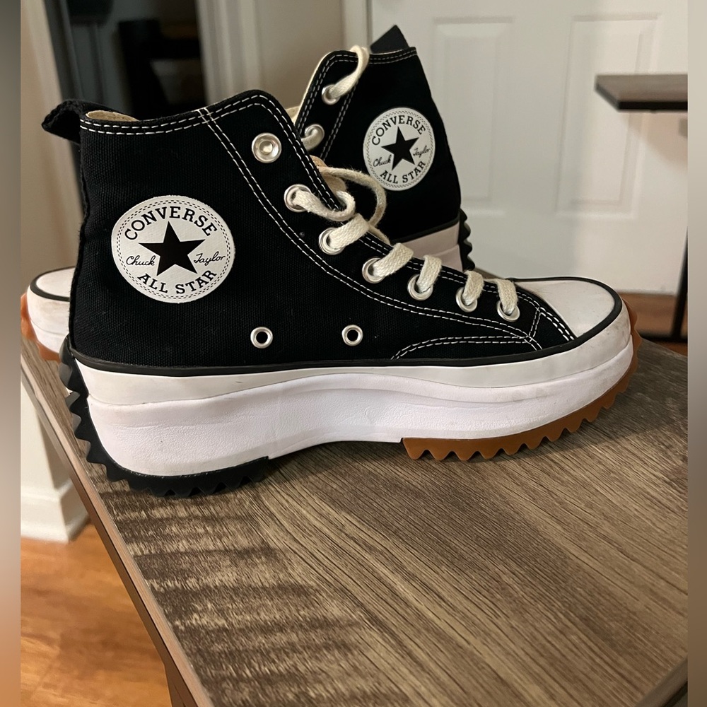 Converse run star canvas platform shoes